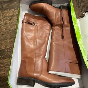 Sam Edelman Patton whiskey brown boots high